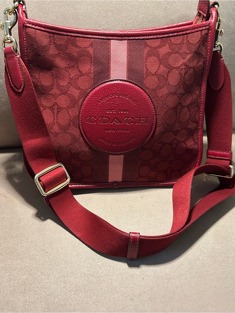 Coach Apple Red Dempsey Crossbody